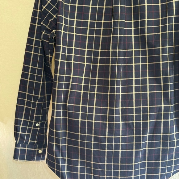 I-6 Men’s Brooks Brothers Black Cream & Red Plaid Dress Shirt Size L - Picture 13 of 16